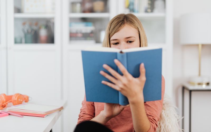 Pessoa lendo o dicionário da vaquinha online